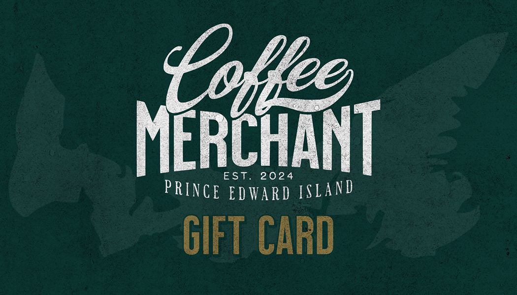 Tarjeta de regalo de comerciante de café de la Isla del Príncipe Eduardo