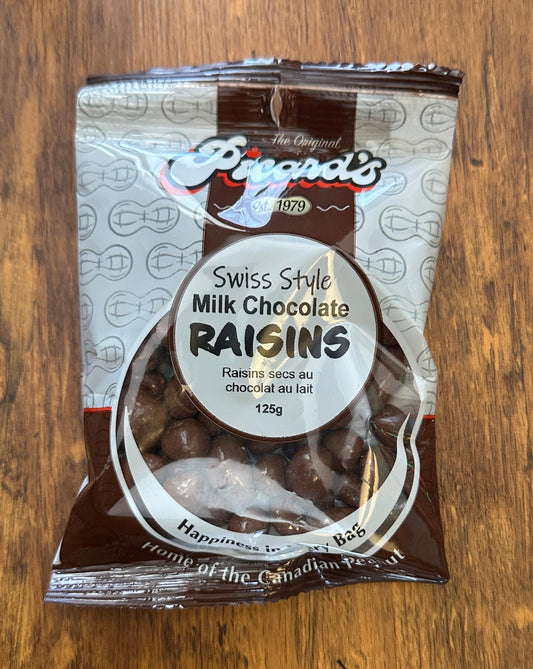 Pasas de chocolate con leche estilo suizo con cacahuetes de Picard
