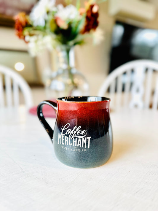 16 oz. PEI Coffee Merchant Etched Ceramic Mug with Reactive Glaze
